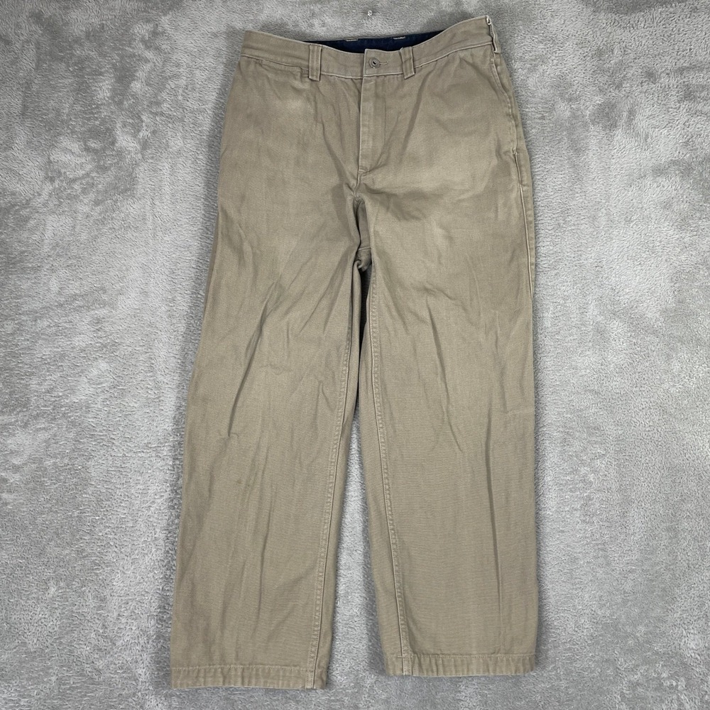 Duluth Trading Co Fire‎ Hose Canvas Pants Mens 30x28 Tan Khaki Workwear Rugged